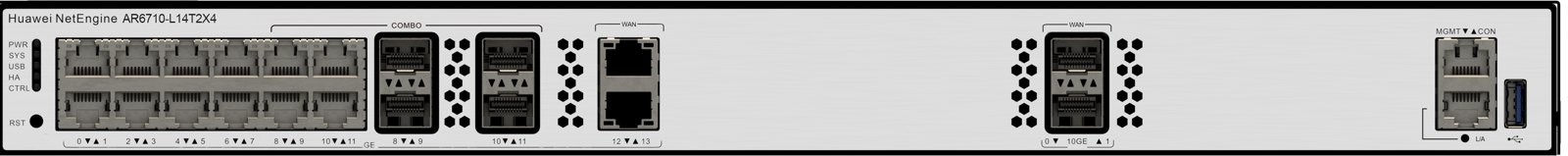 Маршрутизатор Huawei NetEngine AR6710-L14T2X4 (2×10GE SFP+, 14×GE) — фото 2