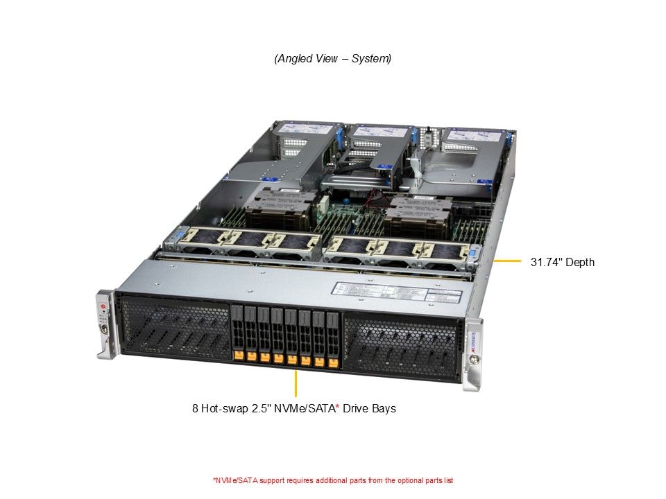 Сервер Supermicro 2U Gold Series Hyper Server (AS -2126HS-TN-01-G2) — фото 1