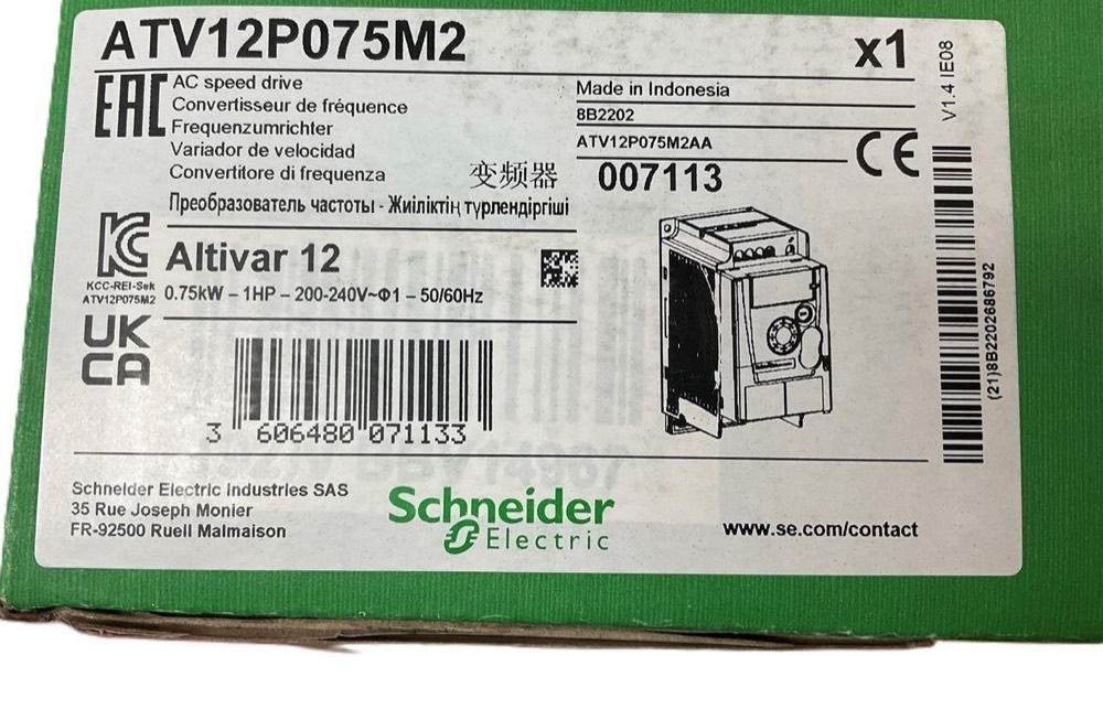 Комплектующее Schneider Electric ALTIVAR SERIES ATV12P075M2 VARIBLE SPEED DRIVE CONTROLLER — фото 1