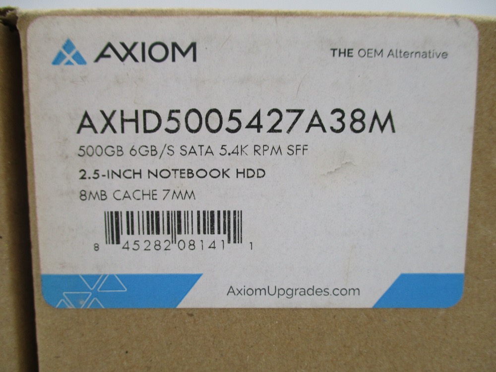 Жёсткий диск Axiom AXHD5005427A38M 500GB 2.5" 6Gb/s 8 MB 5.4K RPM SFF Notebook SATA HDD — фото 3