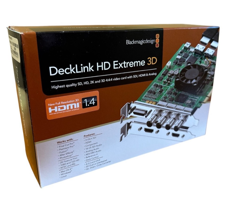 Компонент BDLKHDEXTR3DPLUS Blackmagicdesign DeckLink HD Extreme 3D+ NEW RETAIL W/ CABLES — фото 1