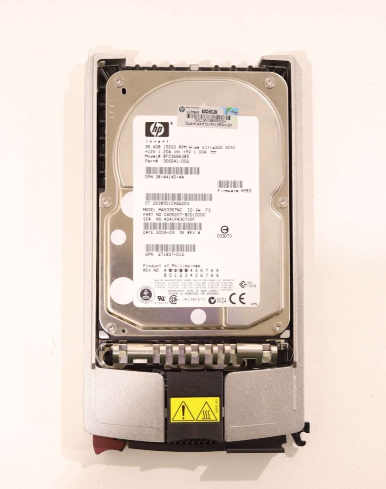 Жёсткий диск HP BF036863B5 36.4GB 3.5" 320Mb/s Ultra-320 SCSI HDD W/Caddy P/N: 271837-012 — фото 1
