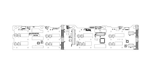 SSD-накопитель SSD SuperMicro BPN-SAS-827HQ SAS Backplane, x12 3.5" HDD, 2U Twin — фото 1