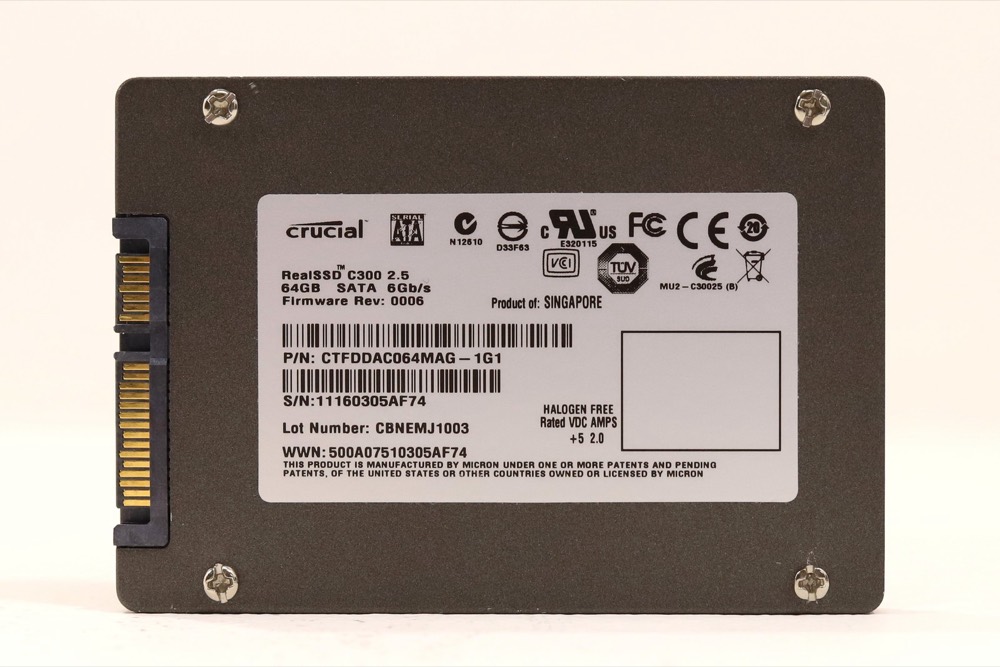 SSD-накопитель New ListingCrucial RealSSD C300 64GB 2.5" 6Gb/s MLC SATA III SSD P/N: CTFDDAC064MAG-1G1 — фото 2