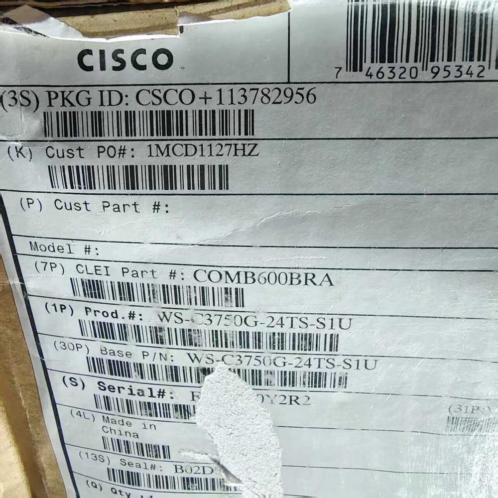 Коммутатор Cisco Catalyst 3750G 24 порта 1G 4xSFP (C3750G-24TS-S1U) — фото 1