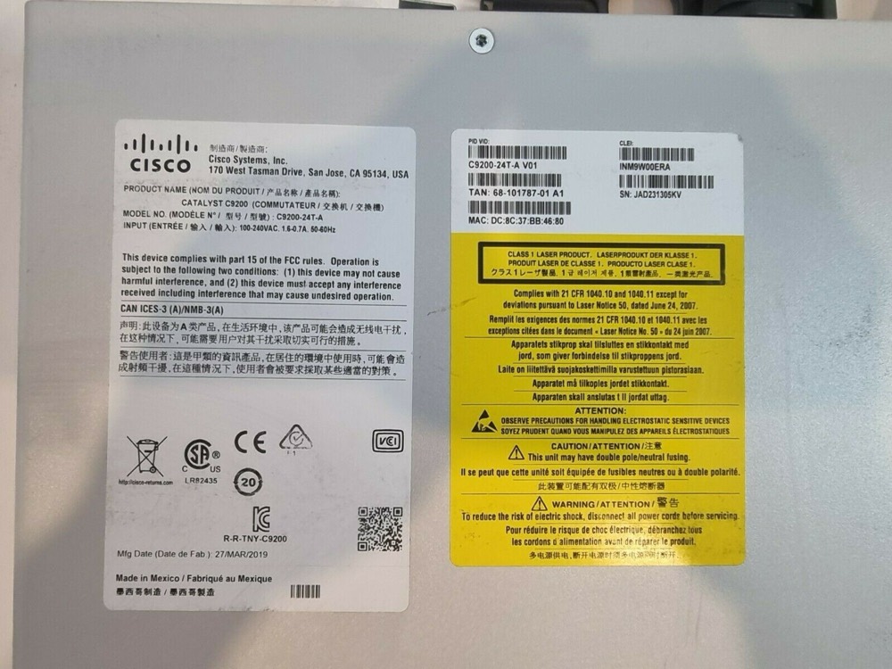 Коммутатор Cisco C9200-24T-A — фото 3