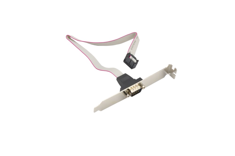 Кабель Supermicro 9-Pin 26CM Serial Port DTK Cable with PCIe Bracket (CBL-0010L) — фото 1