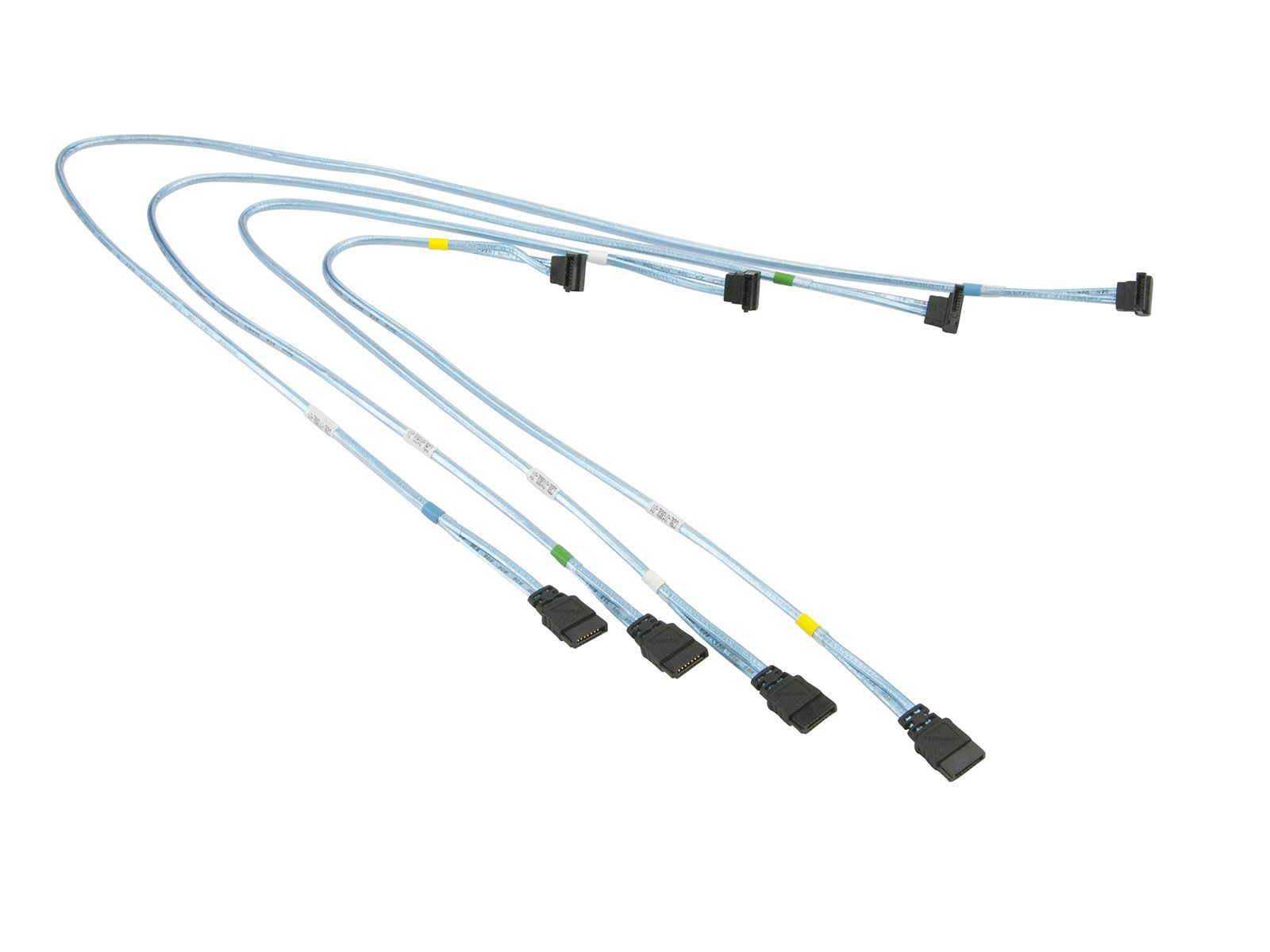 Кабель Supermicro SATA Set of Round Straight-Right Angle 70/59/48/38cm Cable (CBL-0180L-01) — фото 1