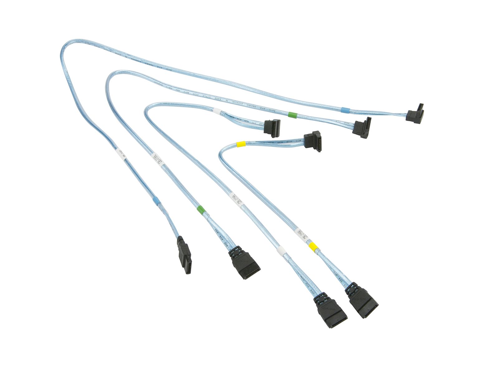 Кабель Supermicro SATA Set of Round Straight-Right Angle 56/45.5/35/23cm Cable (CBL-0186L) — фото 1