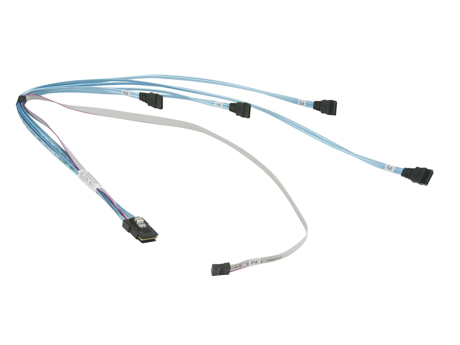 Кабель Supermicro iPASS – 4×SATA 64/54/44/34 см с sideband 64 см (CBL-0188L) — фото 1