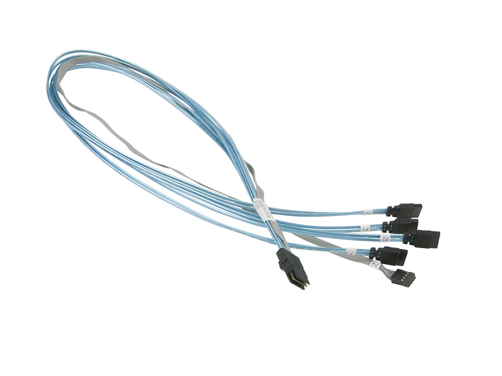 Кабель Supermicro Internal MiniSAS to 4 SATA 70/70/70/70cm with Sideband 70cm Cable (CBL-0237L) — фото 1