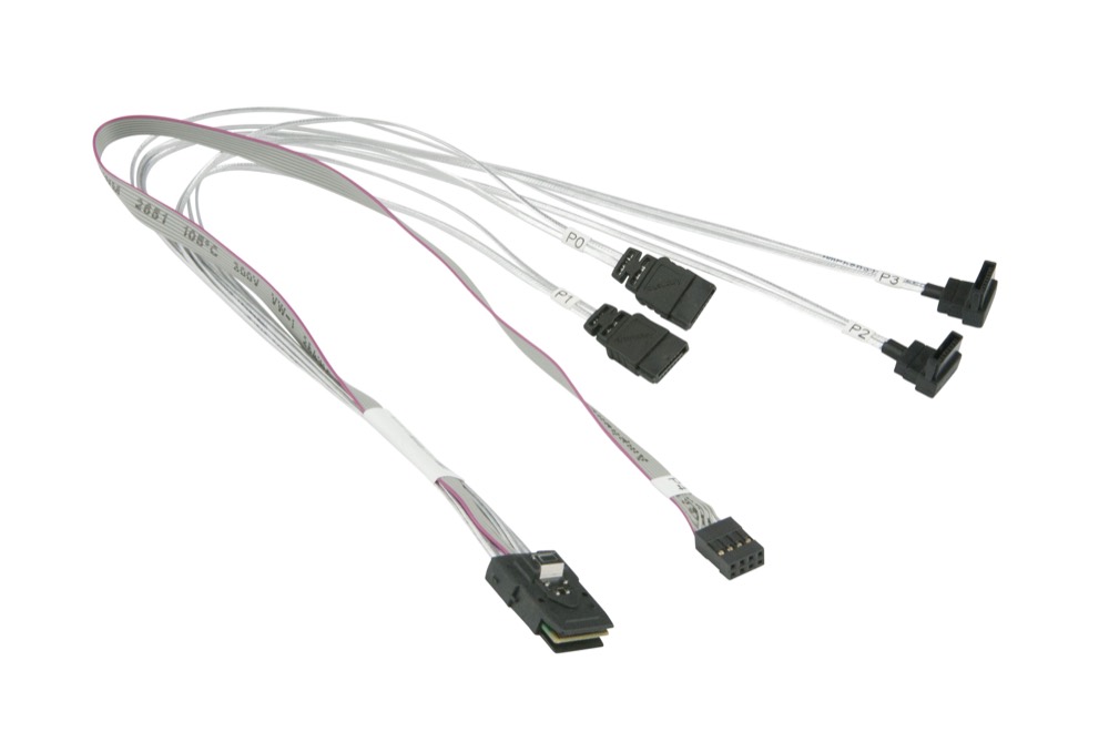 Кабель Supermicro MiniSAS to 4x SATA 43/43/33/33/43cm Cable (CBL-0287L-01) — фото 1