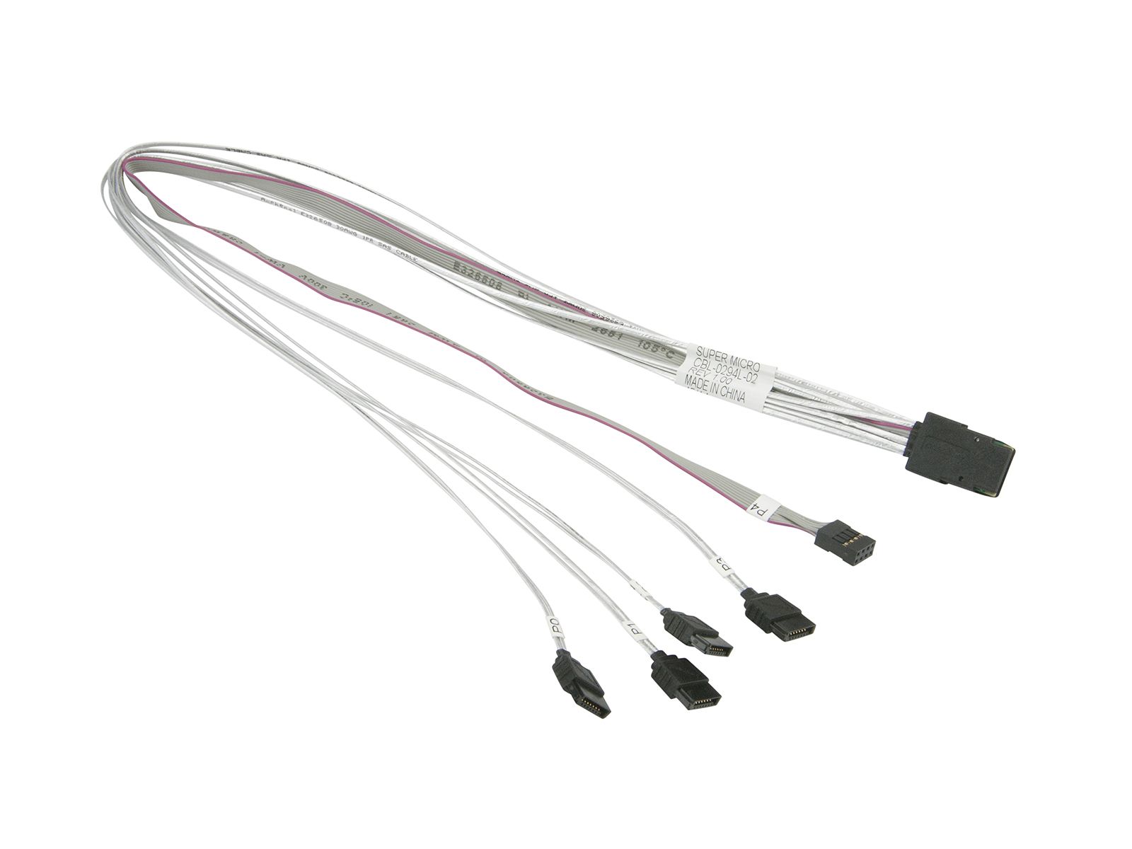 Кабель Supermicro Internal Reverse Breakout Crossover MiniSAS to 4 SATA 58/58/58/58cm Cable (CBL-0294L-02) — фото 1