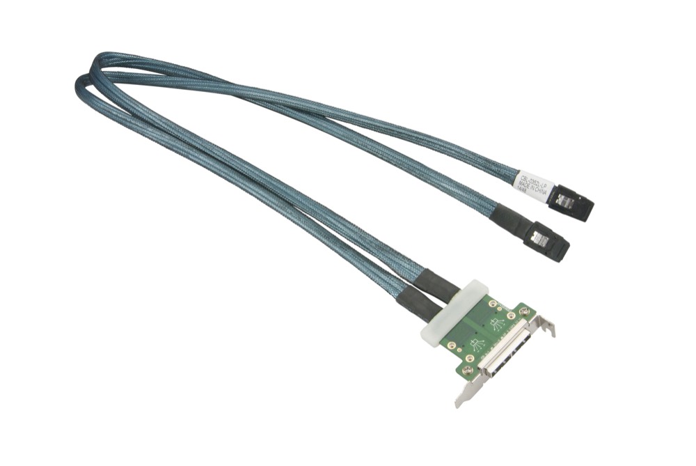 Кабель Supermicro Internal to External MiniSAS 2 Ports Low Profile Cascading 85cm Cable (CBL-0352L-LP) — фото 1