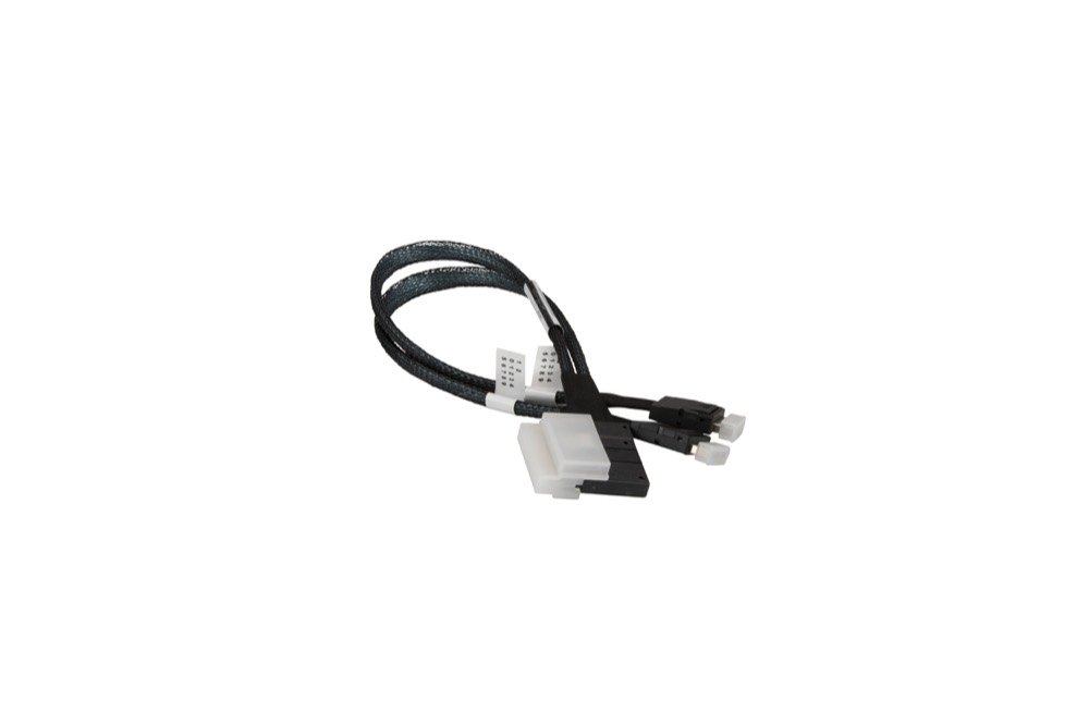 Кабель Supermicro Slimline SAS x8 to 2 x OCuLink (x4) 28cm Cable (CBL-SAST-0816) — фото 1