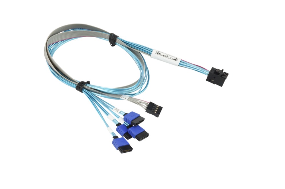 Кабель Supermicro MiniSAS HD to 4 SATA 60/60/60/60cm with Sideband Cable (CBL-SAST-0948) — фото 1