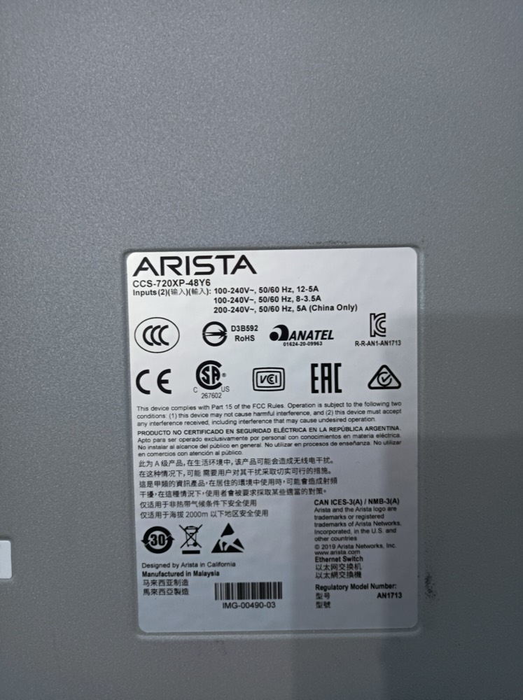 Коммутатор Arista CCS-720XP-48Y6-F — фото 3