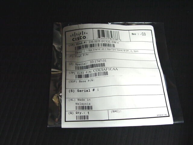 Трансивер New Cisco DS-SFP-FCGE-SW= CLEI COUIAF1CAA 10-PACK — фото 1