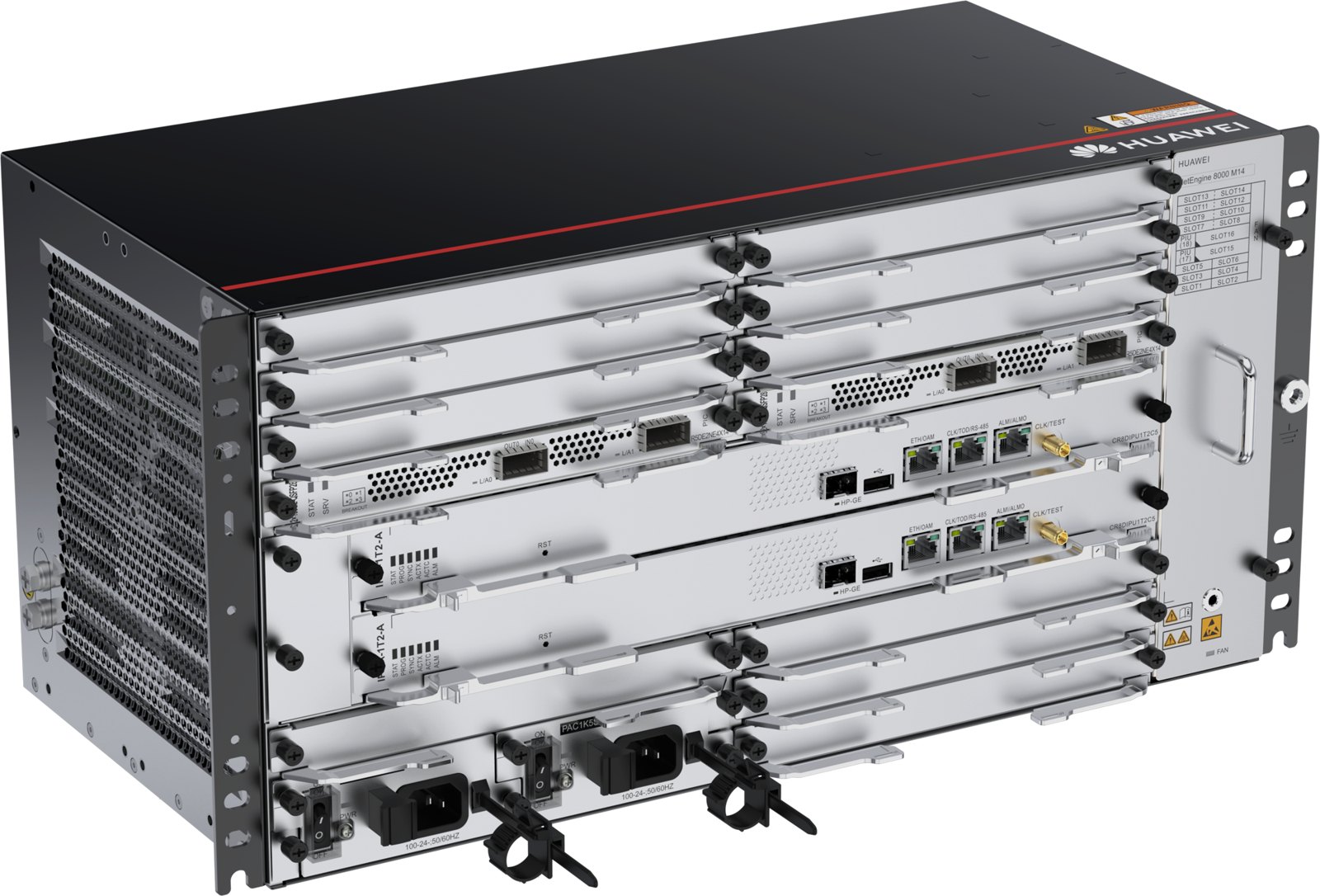 Шасси Huawei NetEngine 8000 M14, код CR8B0BKPACC1 (базовый комплект, питание AC, с БП и вентиляторами) — фото 2