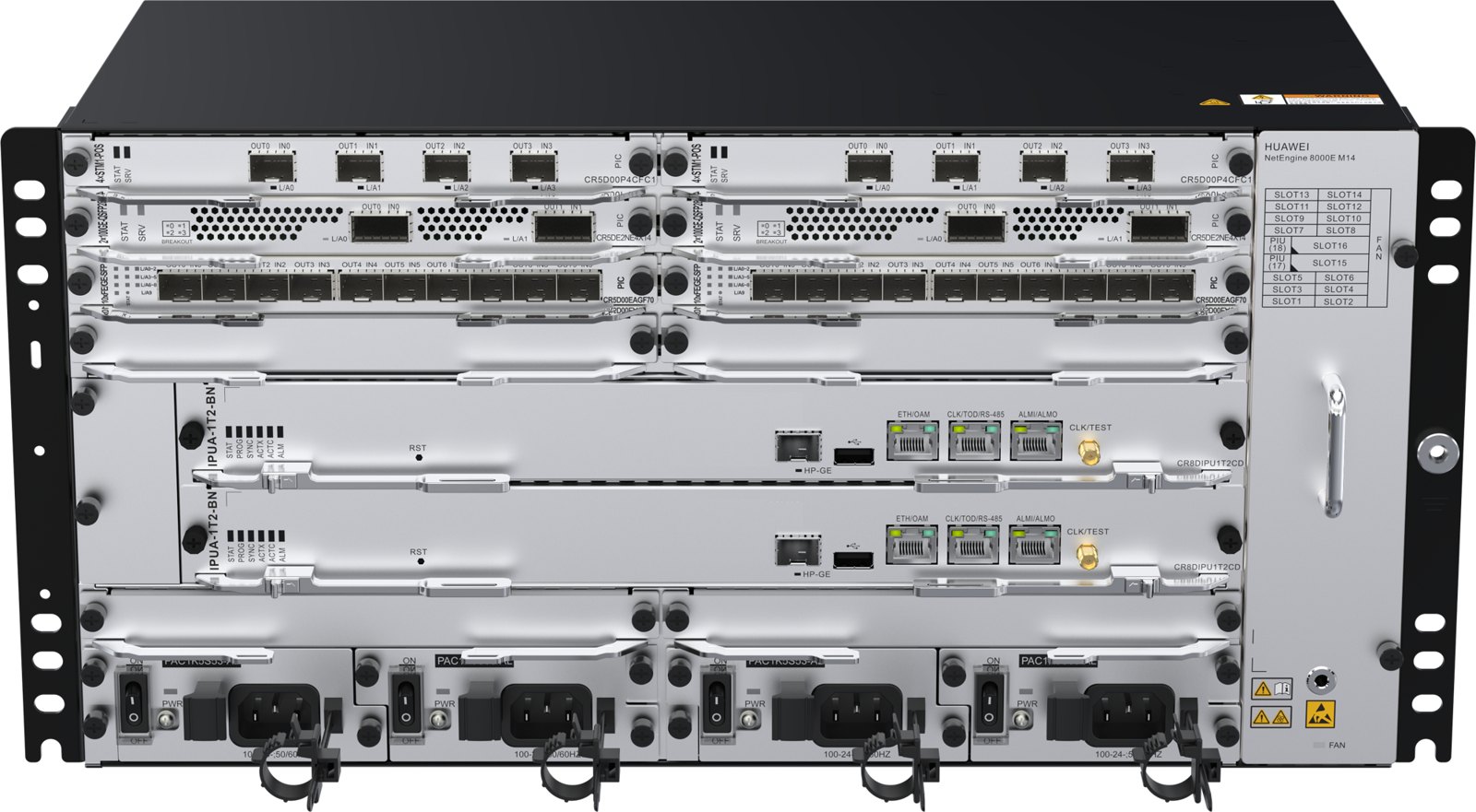 Шасси Huawei NetEngine 8000E M14, код CR8B0BKPACC4 (базовый комплект, питание AC, с БП и вентиляторами) — фото 1