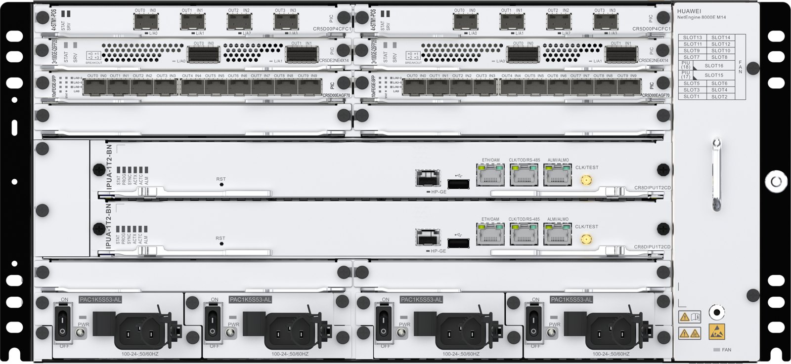 Шасси Huawei NetEngine 8000E M14, код CR8B0BKPACC4 (базовый комплект, питание AC, с БП и вентиляторами) — фото 2