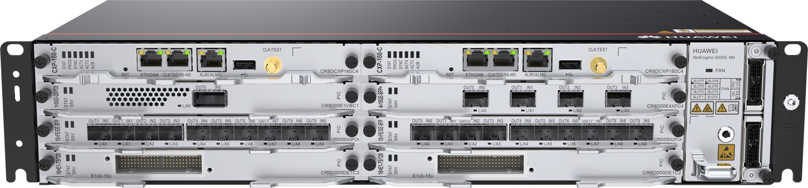 Шасси Huawei NetEngine 8000E M6, код CR8BM6BKPDC2 (базовый комплект, питание DC, с БП и вентиляторами) — фото 1