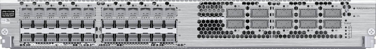 Линейная плата Huawei CR8DEANEJXD1 (10×100G-QSFP28, 36×10GE) — фото 1