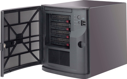 SSD-накопитель SSD SuperMicro CSE-721TQ-350B2 Mini-tower chassis w/ 4x 3.5 HDD tray, PWS and BPN — фото 1