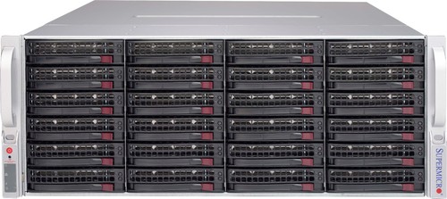 Корпус Supermicro CSE-847E2C-R1K23JBOD 4U Chassis - SAS3 Dual Expander, 1200W Red. PWS — фото 1