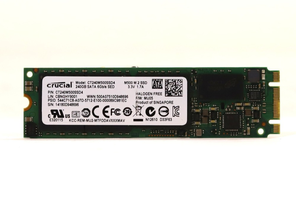 SSD-накопитель Crucial CT240M500SSD4 240GB 6Gb/s M.2 2280 SATA Solid State Drive Tested Working — фото 1
