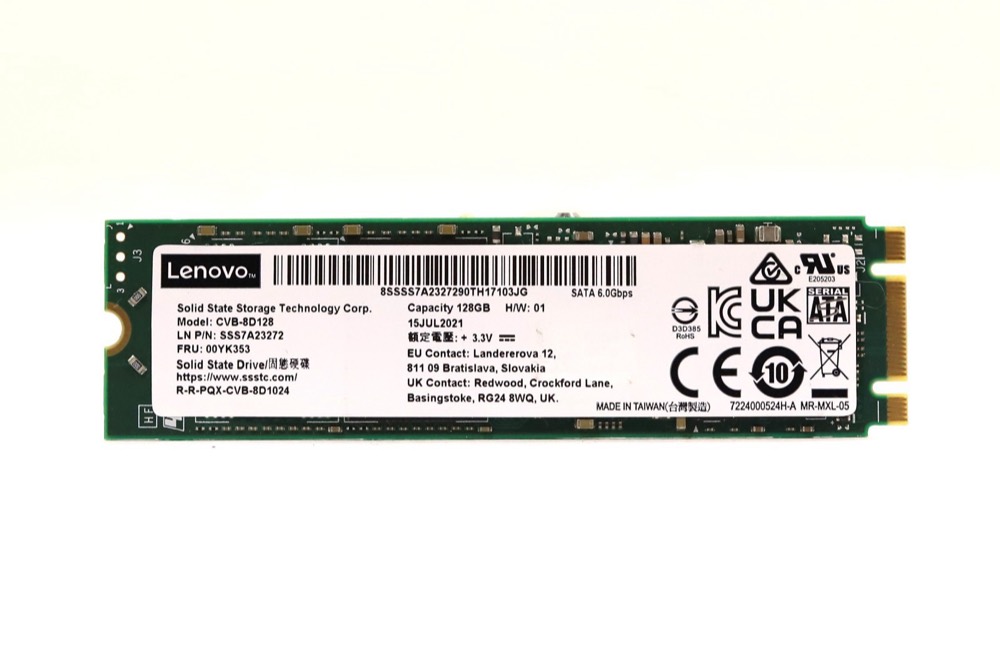 SSD-накопитель Lenovo 128 ГБ M.2 2280 SATA 6 Гбит/с (00YK353) — фото 1