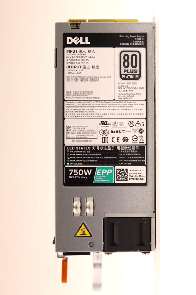 Блок питания Dell D750E-S6 750W Power Supply For PowerEdge 630/R730/R730XD Dell P/N: 0V1YJ6 — фото 3