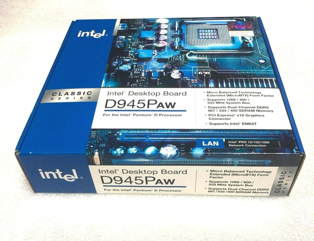 Плата INTEL DESKTOP BOARD D945GCZ / D945PAW BOXD945PAWLK NEW W/ ACCESSORIES — фото 1