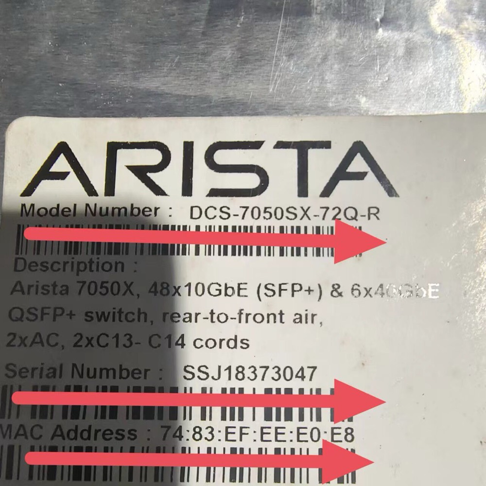 Коммутатор Arista DCS-7050SX-72Q — фото 1