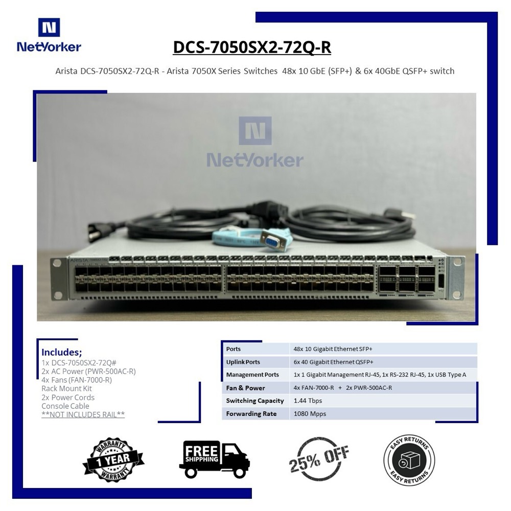 Коммутатор Arista DCS-7050SX2-72Q-R — фото 1