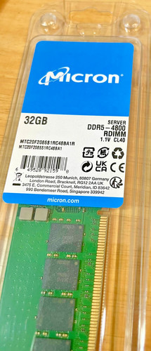 Оперативная память Micron MTC20F2085S1RC48BA1R 32GB DDR5-4800 ECC RDIMM — фото 1