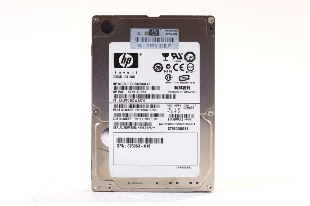 Жёсткий диск HP DG0300BALVP 300GB 2.5" 6Gb/s 10K RPM SAS Hard Drive P/N: 375863-016 Tested — фото 1