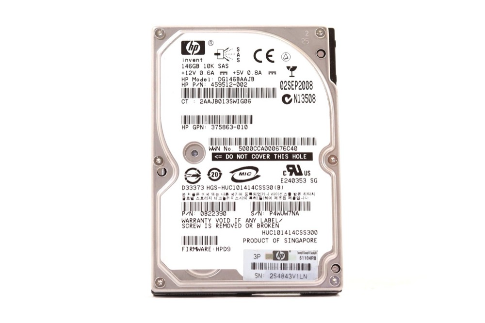 Жёсткий диск HP DG146BAAJB 146GB 2.5" 3Gb/s 10K RPM SAS Hard Drive P/N: 375863-010 Tested — фото 1