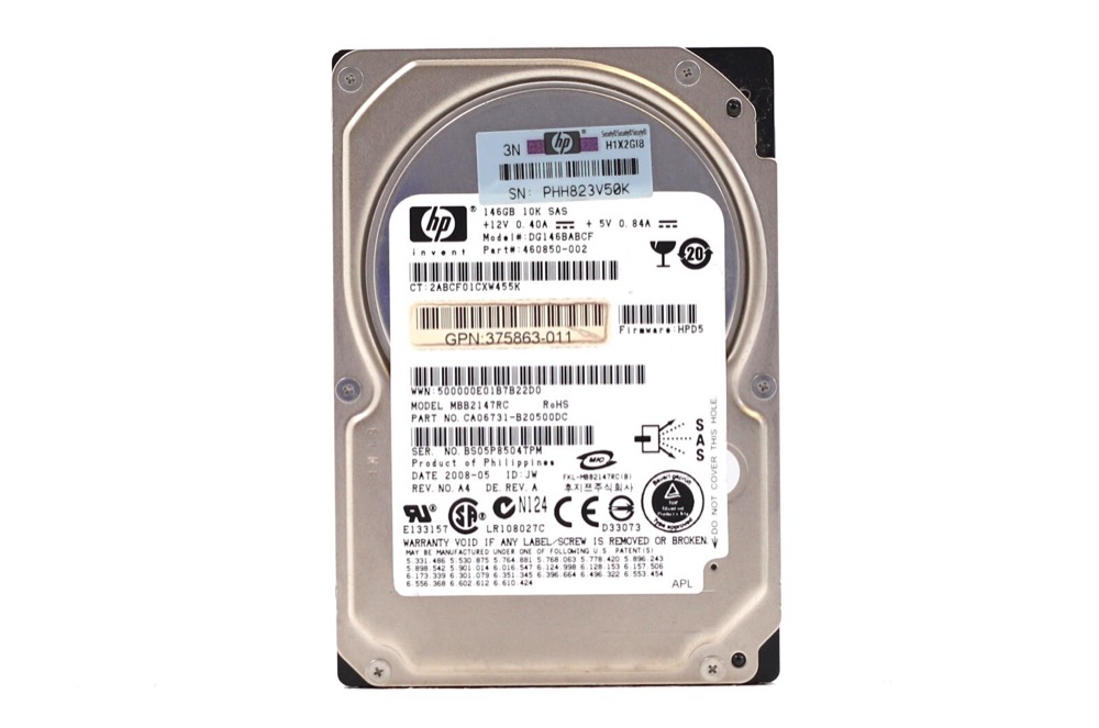 Сервер HP DG146BABCF 146GB 2.5" 3Gb/s 10K RPM SAS Server Drive P/N: 375863-011 Tested — фото 1