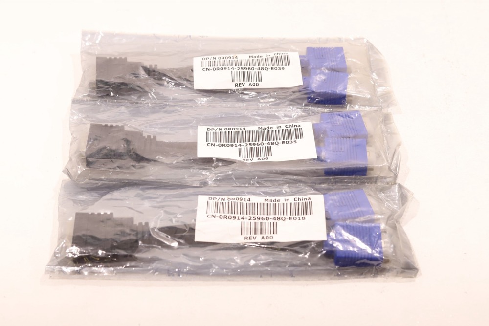 Кабель Lot of 3 Dell DMS-59 to Dual VGA Y-Splitter Cable Dell P/N: 0R0914 — фото 1