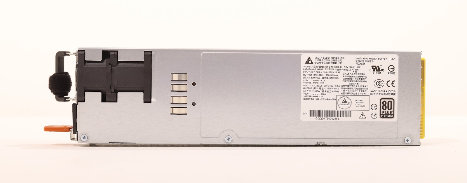 Блок питания Delta DPS-1600CB 1600W 80-Plus Platinum Server Power Supply P/N: DPS-1600CB — фото 1