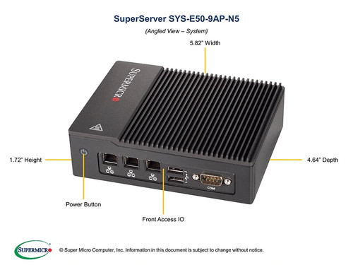 Комплектующая SuperMicro SuperServer E50-9AP-N5 Compact Box PC — фото 1