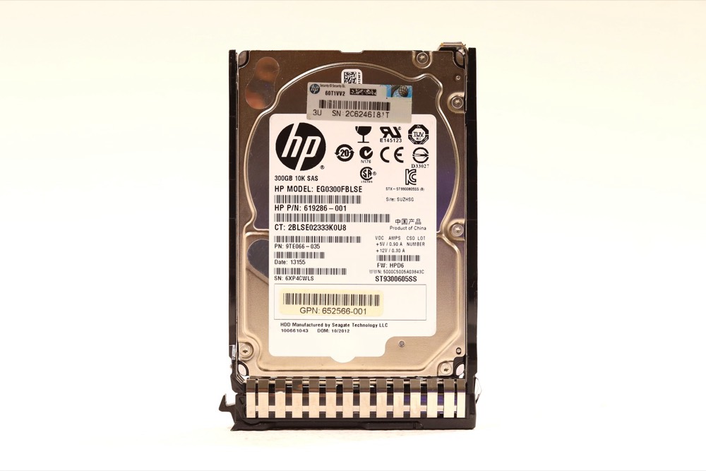 Жёсткий диск HP EG0300FBLSE 300GB 2.5" 6Gb/s 10K RPM SAS Hard Drive W/Caddy P/N: 652566-001 — фото 1