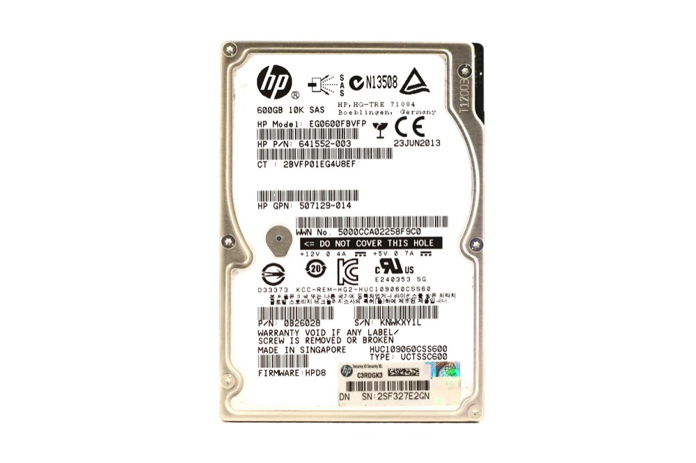 Сервер HP EG0600FBVFP 600GB 2.5" 6Gb/s 10K RPM SAS Server Drive P/N: 507129-014 Tested — фото 1