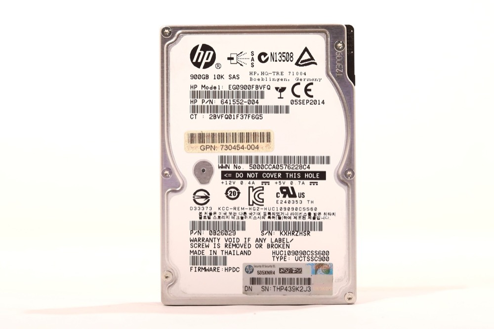 Жёсткий диск HP EG0900FBVFQ 900GB 2.5" 6Gb/s 10K RPM SAS Hard Drive P/N: 730454-004 Tested — фото 1