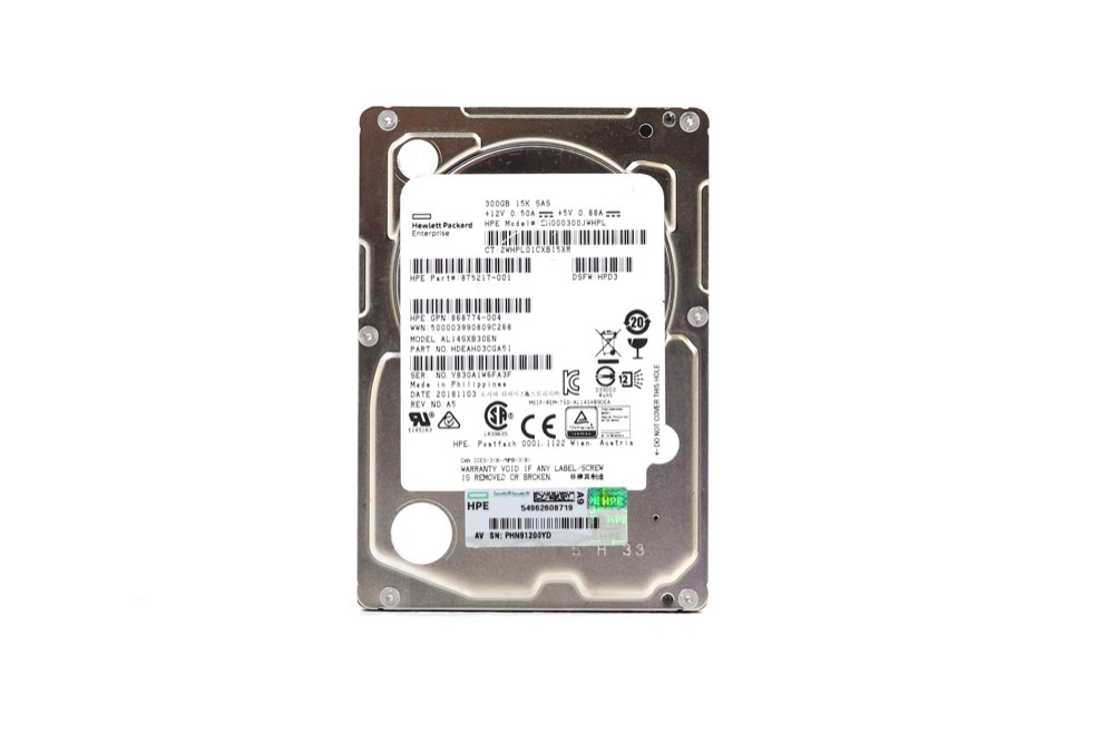 Компонент HPE EH000300JWHPL 300GB 2.5" 12Gb/s 15K RPM SAS Drive P/N: 875217-001 Tested — фото 1