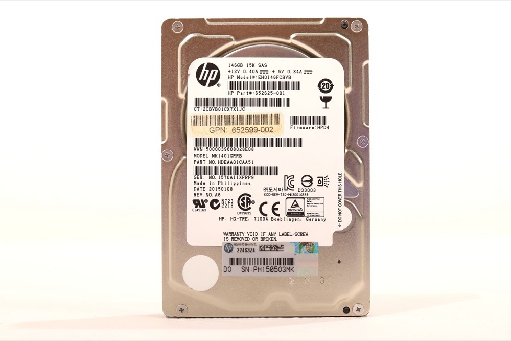 Жёсткий диск HP EH0146FCBVB 146GB 2.5" 6Gb/s 15K RPM SAS Hard Drive P/N: 652599-002 Tested — фото 1