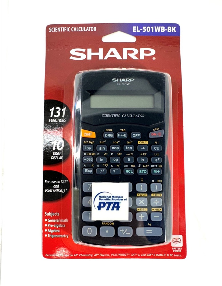 Компонент NEW SHARP Calculator Black EL-501WB-BK Chemistry Physics Test Scientific 10-PACK — фото 1