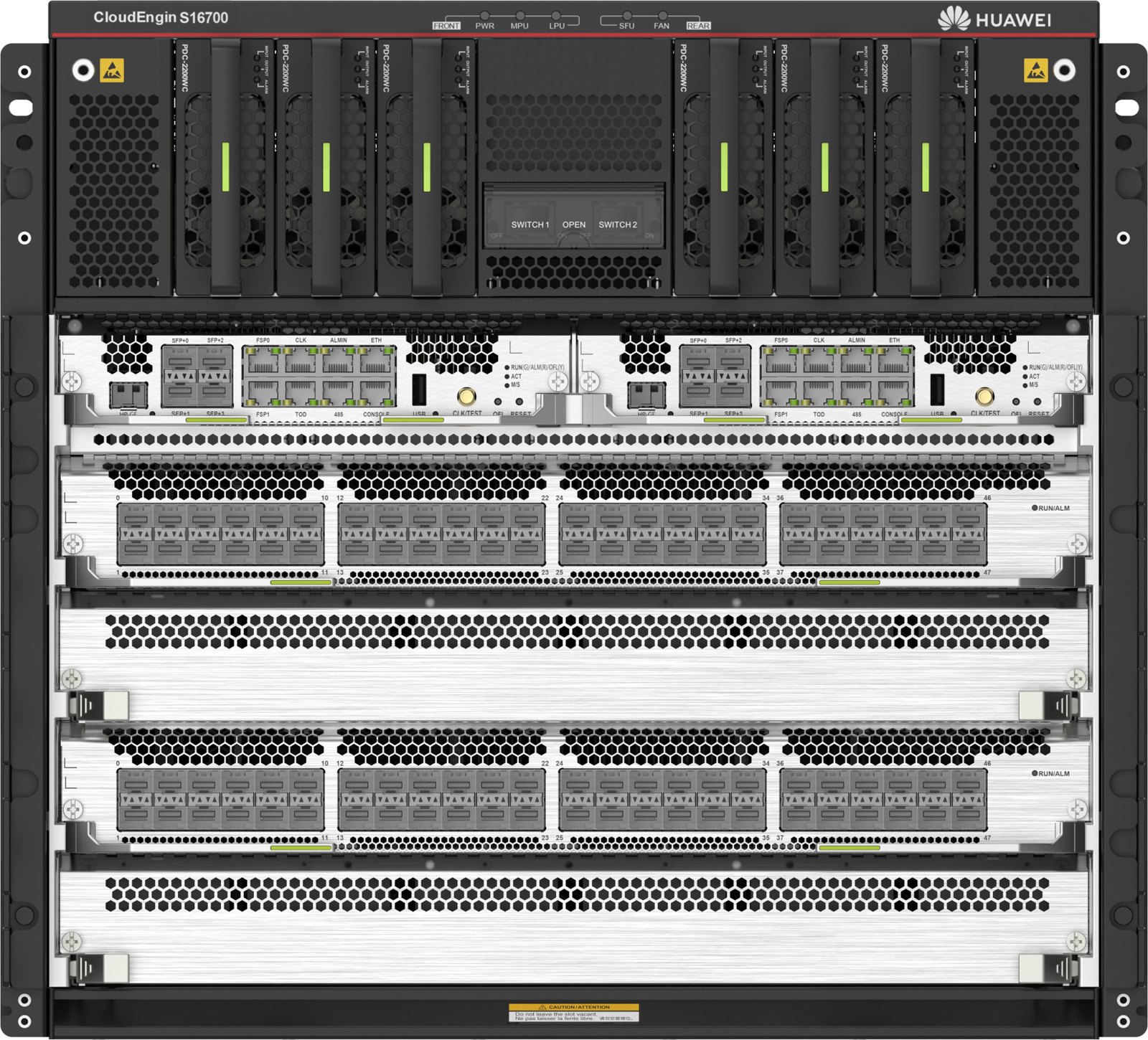 Шасси Huawei S16700-4, код EX1BS16704SD0 (сборное шасси, питание DC) — фото 2