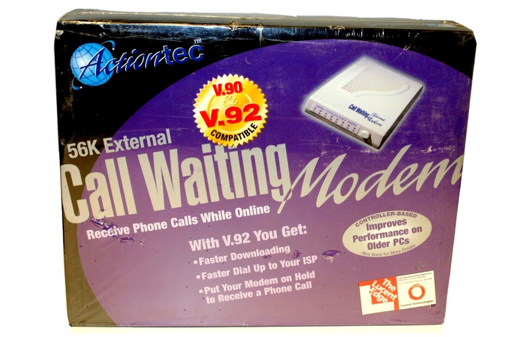 Компонент EXV9212-01CW Actiontec 56K External Call Waiting Modem VINTAGE — фото 1
